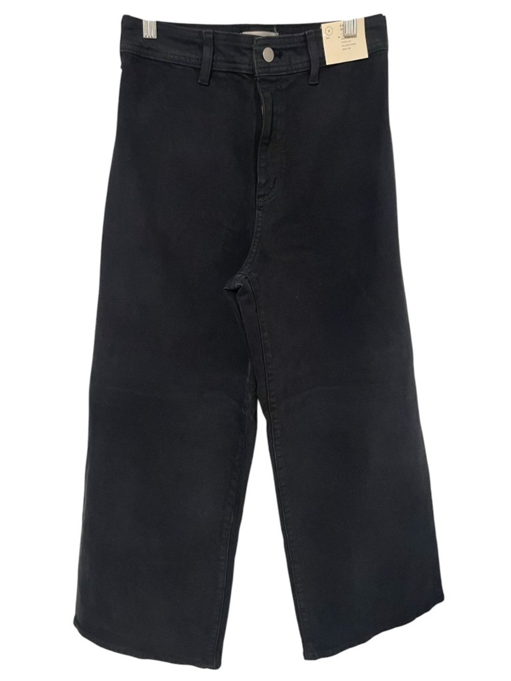 Universal Thread Sailor Wide Leg Jeans NWT Size 6 Black High Rise Cropped - Picture 4 of 9